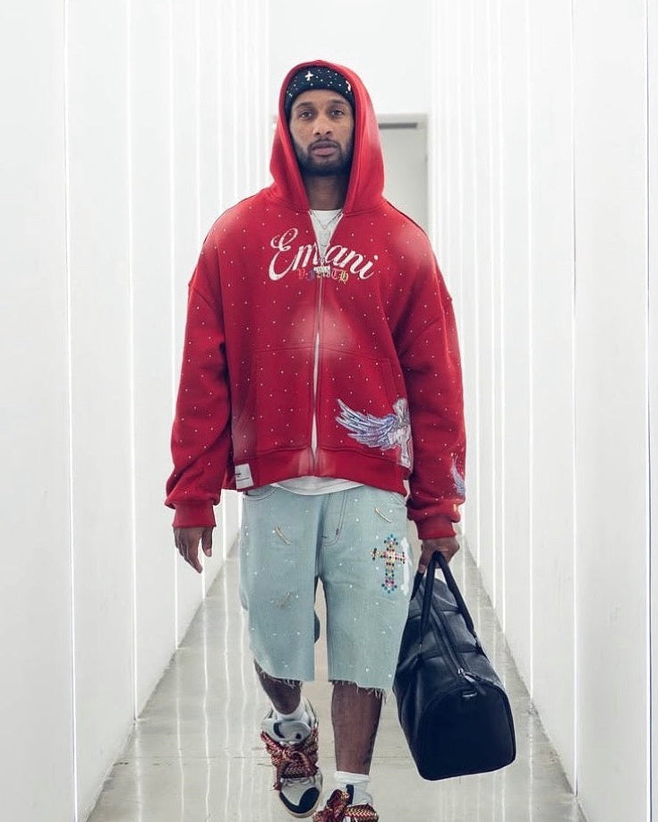 
"Cherry Red" Faith Zip-Up