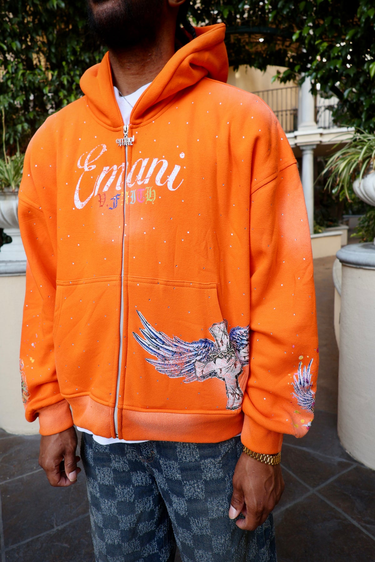 Orange Faith Zip-Up