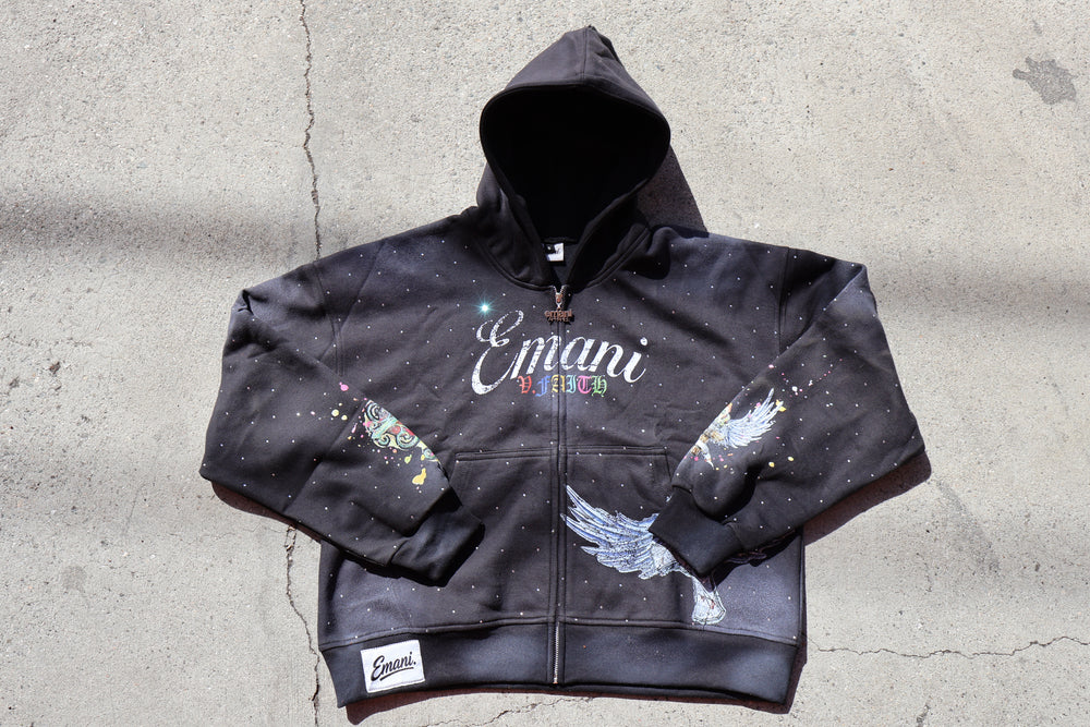 
Black Faith Zip-Up