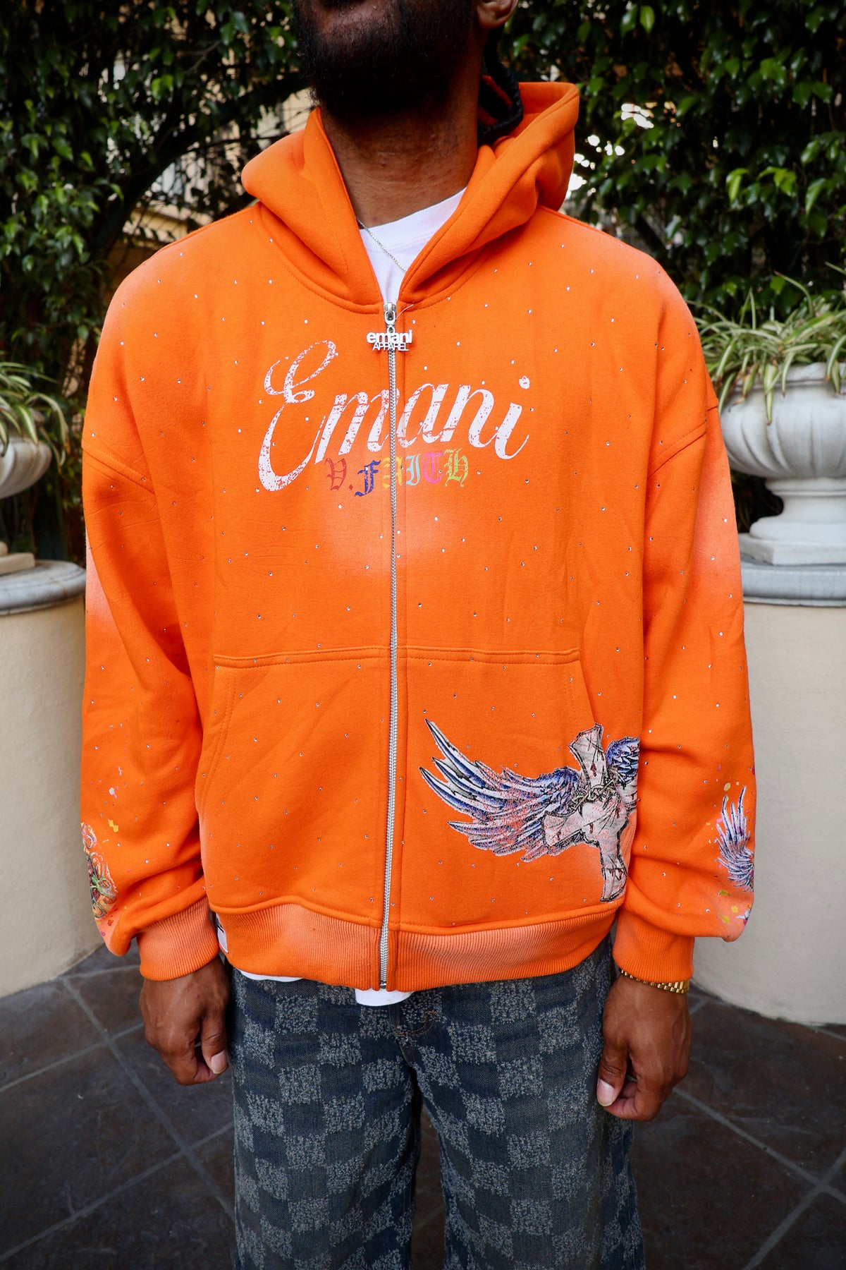 Orange Faith Zip-Up