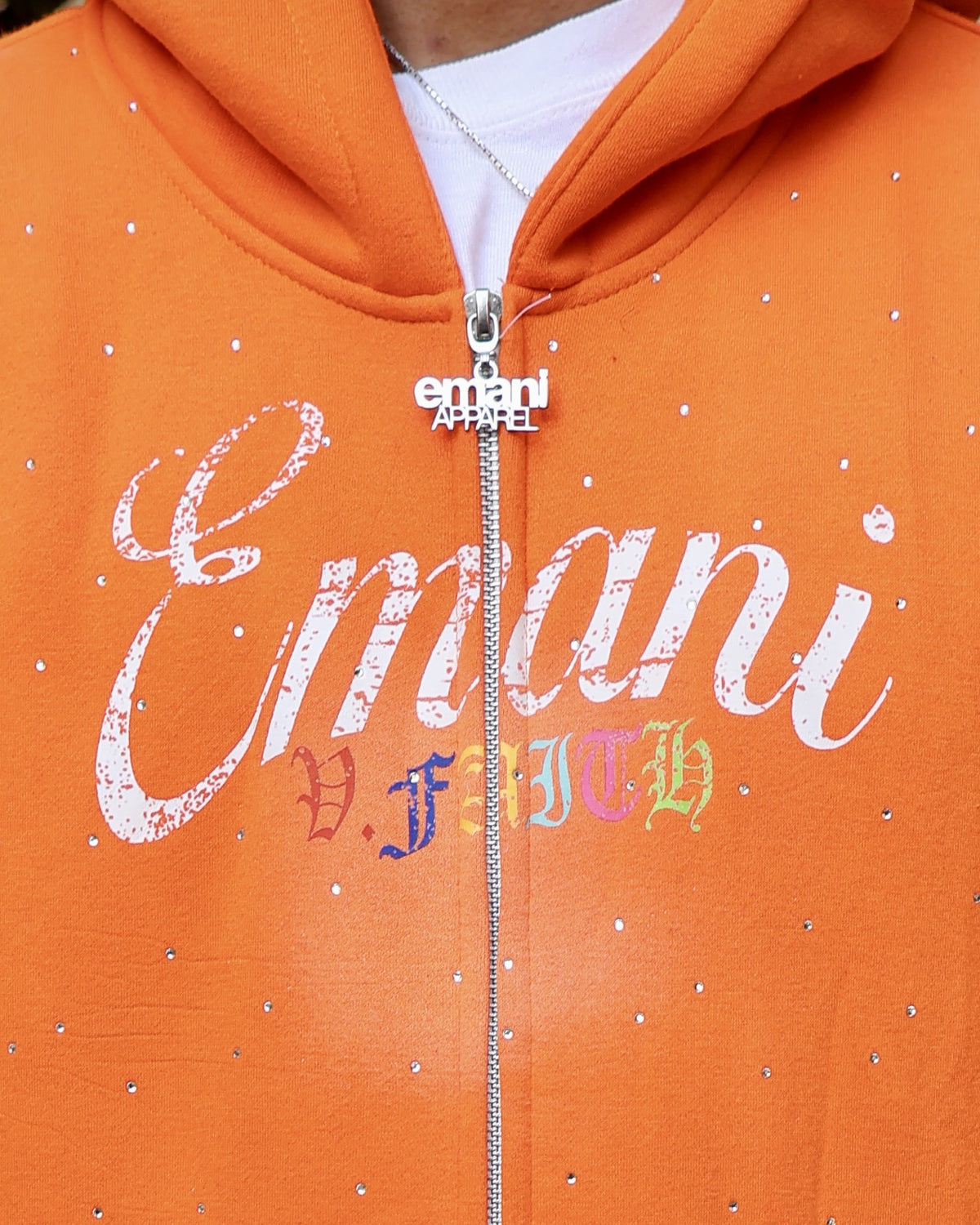 Orange Faith Zip-Up
